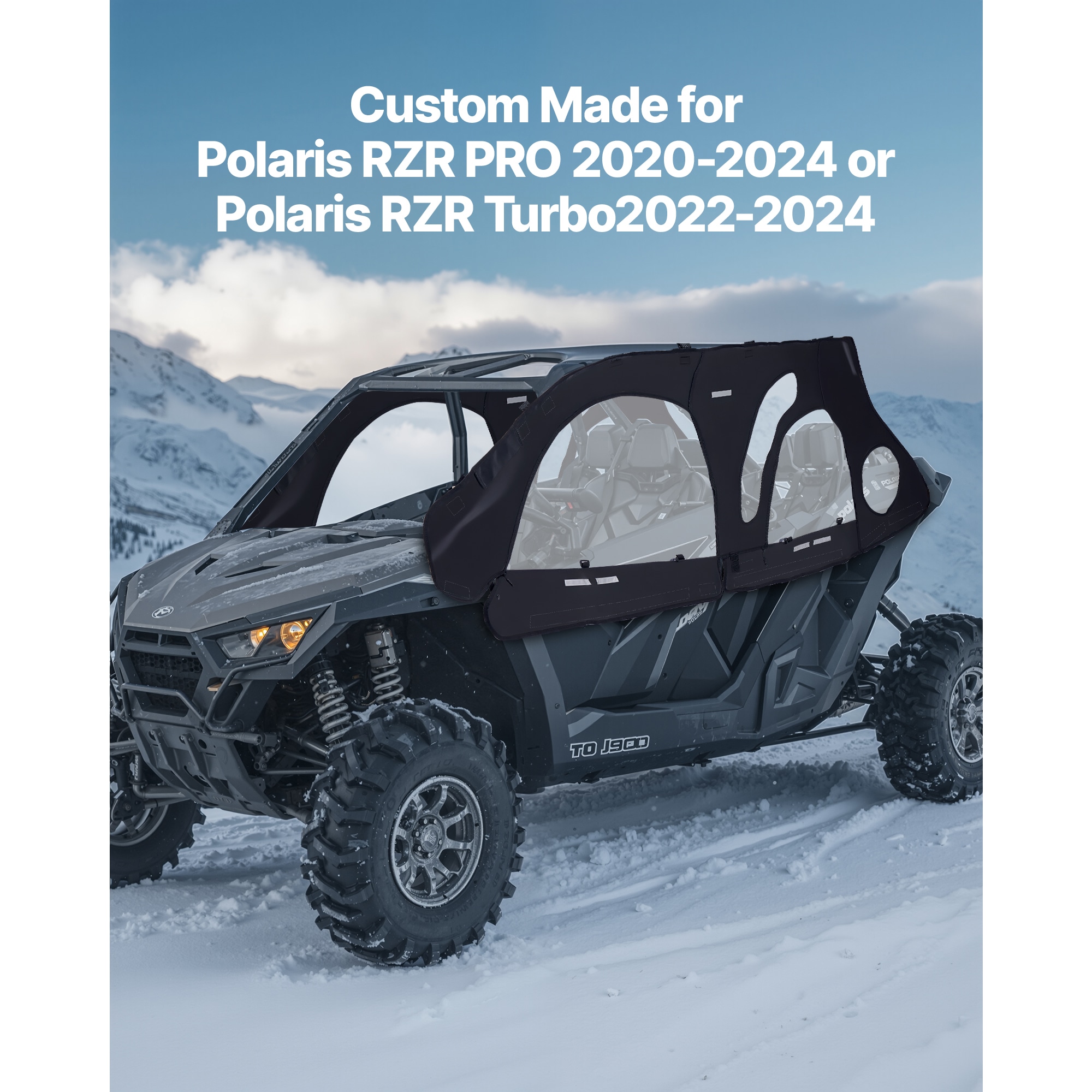 Upper Door Enclosure Set For Polaris Rzr Pro And Turbo Models_voghion.com
